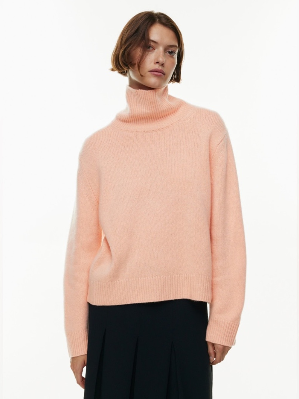 Wilfred Aritzia Luxe Cashmere Jara Turtleneck Sweater Size S Green